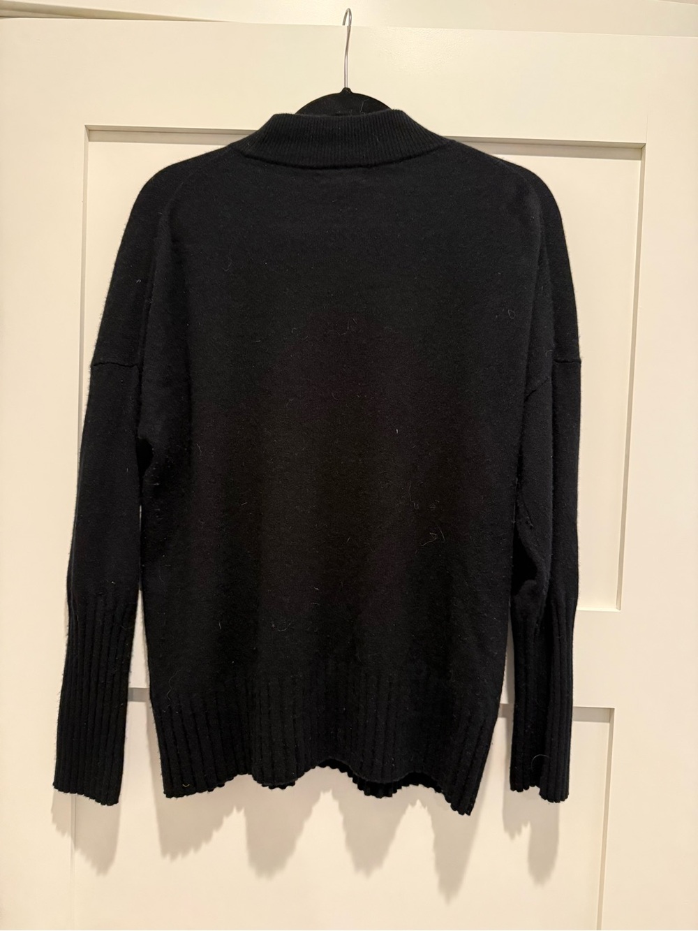 J.Crew 100% Cashmere Mock Neck Sweater - Black - Size M